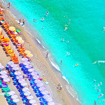 Orange, Blue, Purple Umbrellas in Amalfi